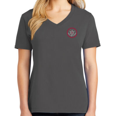 Oak Ridge Nutrition Screen Printed (6 min) - Ladies Core Cotton V Neck Tee Thumbnail